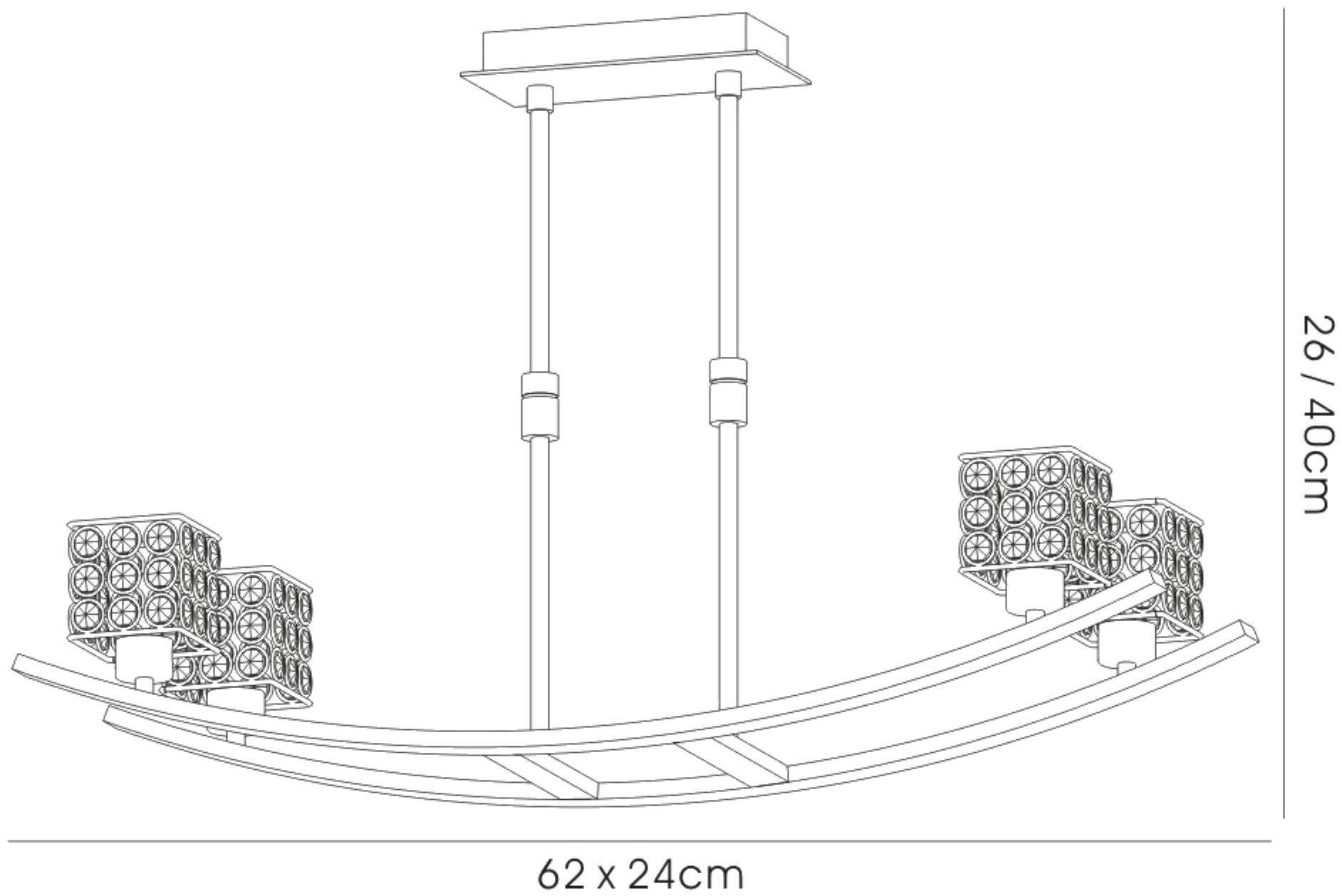 Elsa Crystal Ceiling Lights Diyas Linear Crystal Fittings